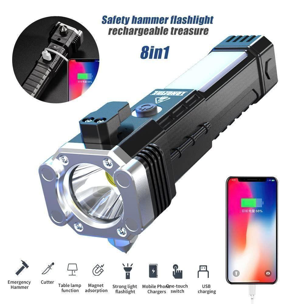 Portable Rechargeable Torch LED Flashlight - Super Kart